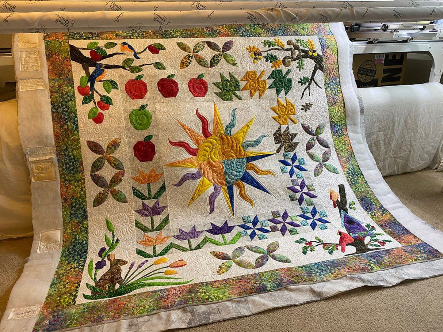 Trip Around the Sun   Applique   Block of the Month Pattern   Complete   Material Girlfriends   FREE Ship