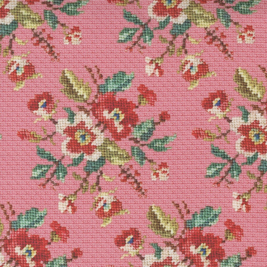 Moda Leather Lace Amazing Grace  Fabric Pink Cathe Holden  Needlepoint Look   7402 12 By the half yard