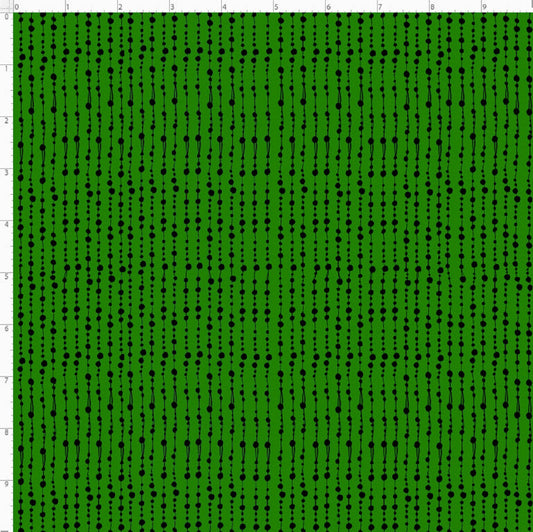 Loralie Beaded Curtain Fabric  Green/ Black Blender  Priced by the Half yard