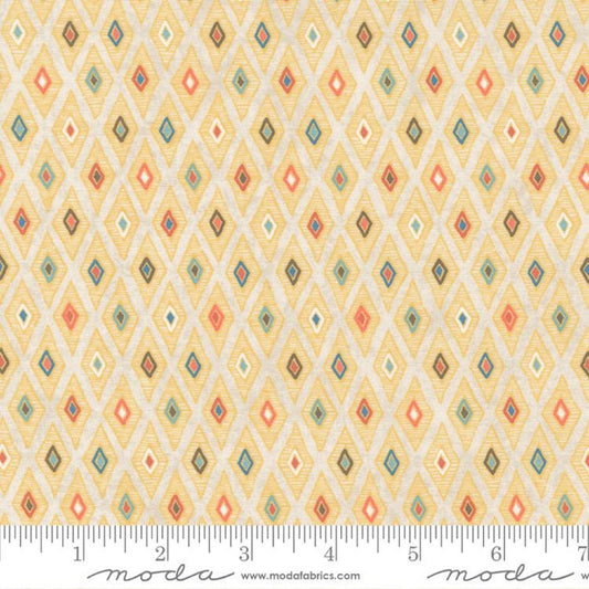 Moda Nutmeg Diamonds Fabric   Custard   30706 13   Priced by the Half yard Precut 1 yard cuts