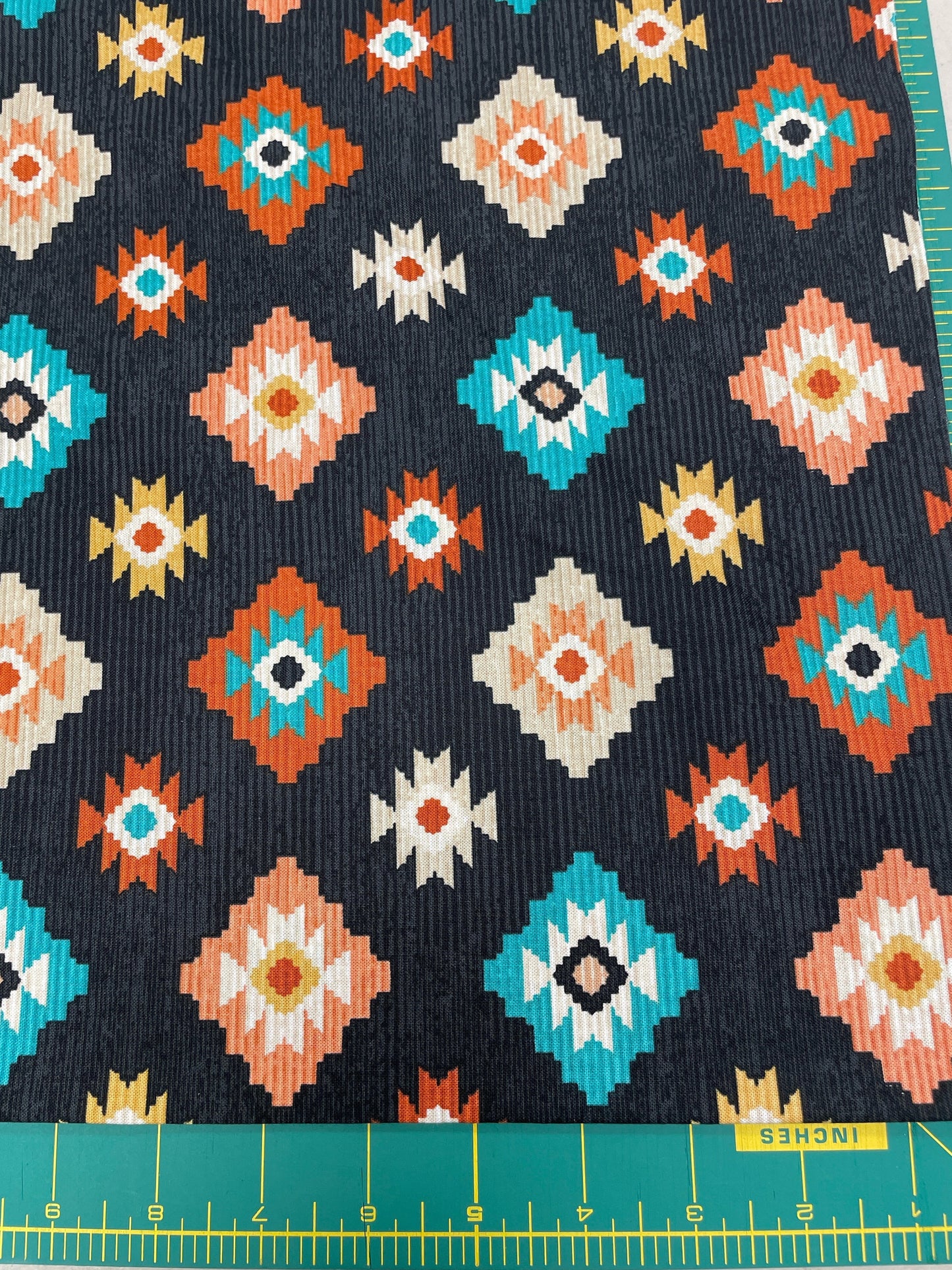 Southwest blanket print on black Background  Southwest Vista   Northcott Deborah Edwards   Sold by the Half Yard   Cut from Bolt