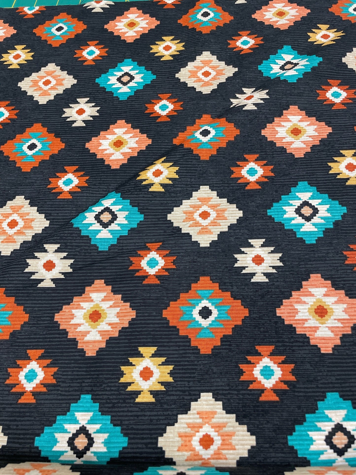 Southwest blanket print on black Background  Southwest Vista   Northcott Deborah Edwards   Sold by the Half Yard   Cut from Bolt