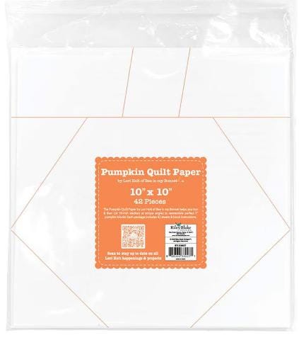 Lori Holt Pumpkin 10" Block Iron on Quilt Paper   42 sheets