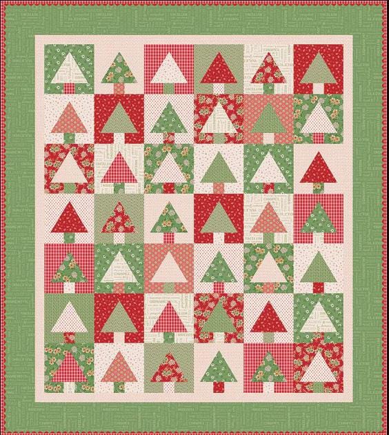 Lori Holt 10" Tree Iron On Quilt Paper   8” finished block  42 pieces