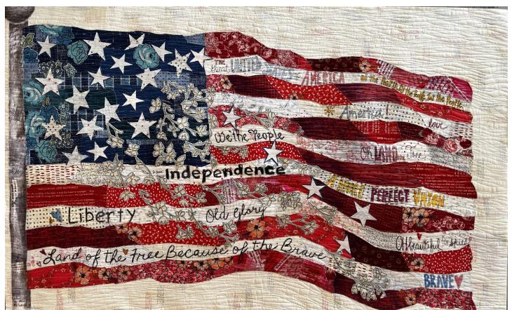 Laura Heine Filberworks Flag Pattern   Red White and Blue New!