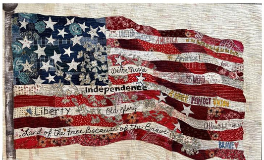 Laura Heine Filberworks Flag Pattern   Red White and Blue New!